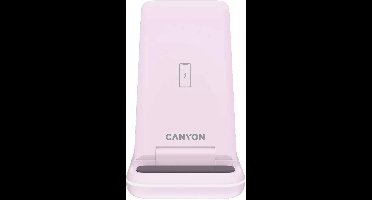 Canyon WS-304 Serie - Draadloze Oplader - 15W - 3-in-1 - Iced Pink