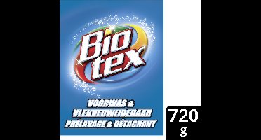Biotex Waspoeder - Voorwas & Vlekverwijderaar - met actieve biologische enzymen - 720 g