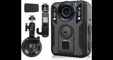 Bodycam - Action Cam - Spycam - Bewegingsdetectie - 180º Draaibare Lens - Bodycam Politie - Full HD - Zwart