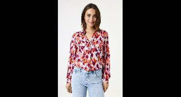 GARCIA Dames Print Blouse Rood Lange mouw