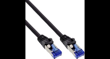 InLine® Patch cable armoured, U/FTP, Cat.6A, black, 0.5m
