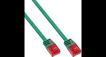InLine® Patchkabel plat, U/UTP, Cat.6, groen, 10m
