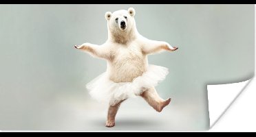 PosterMonkey - Poster - IJsbeer - Rok - Portret - Wit - Poster in lijst - Frame - 160x80 cm - Poster met kader