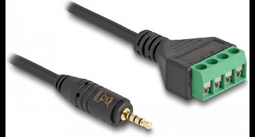 Delock Cable Stereo jack male 2.5 mm 4 pin to Terminal Block Adapter 20 cm