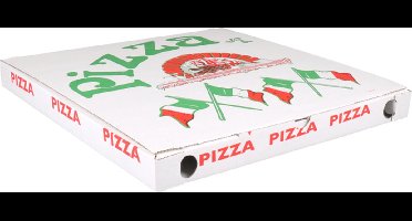 Pizzadoos, Vegetale, Golfkarton, 32x32x3cm, wit