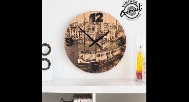 Vintage Coconut Steden Wandklok