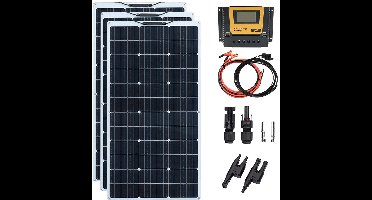 Zonnepaneel - Zonnepanelen - Monokristallijn - Voor Caravan - Camper - Boot of Thuisgebruik - 12V - 300W - Zonne-kit - Flexibel - Waterdicht - Lichtgewicht