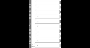 Exacompta 20x Bedrukte tabbladen numeriek 1-5 in wit karton 160g/versterkte kleurtabs + indexblad - A4 Wit - Wit - 1110E