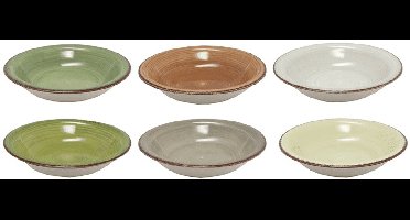 Studio Tavola Diepe Borden Deep Forest Groen 6-delig – Aardewerk – Oven-, Magnetron- & Vaatwasserbestendig