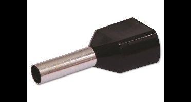 QUADRIOS Tweedraads adereindhuls, 22C436, 1,5 mm², Zwart, Deels geïsoleerd, 100 st.