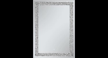 LED Wandspiegel - Trio Mine - Lichtspiegel - 50x70cm - 16W - Glittereffect - MDF