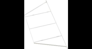 Belfast Rechthoekige Wandplankenset - Wit Staal, 25,5x1,2x63cm - Actona - Wandrek - Wit - Staal
