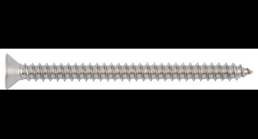Wurth - DIN 7982 RVS A2, verzonken kop H, vorm C - Verzonken zelftappende schroeven met kruiskop H DIN 7982, RVS A2, met punt - x 300 st - Interne aandrijving H1 Soort aandrijving H