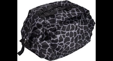 Boodschappentas Oxford Doek Herbruikbaar Opvouwbaar Schoudertas Stijlvol Hoge Capaciteit Waterdicht Tote (9 * 9 * 7cm - Zwarte Luipaard)