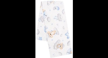 New Baby - Luier - flanellen luier blauw katoen one size - babyluier - katoenen luiers - babyverzorging - luiers met print - luiers voor pasgeborenen