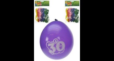 Ballonnen 30 jaar 8 stuks