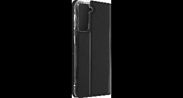 Akashi, Hoesje Geschikt voor Samsung Galaxy S21 Plus met Pasjeshouder en Standfunctie, Zwart