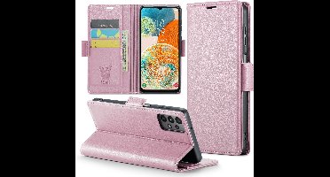 Hoesje geschikt voor Samsung Galaxy A23 - HyperCase Book Cover Kunstleer Rose