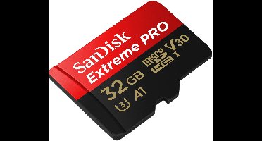 SANDISK Extreme Pro - Micro SDHC - 32GB - 100mb / 90mb - met adapter
