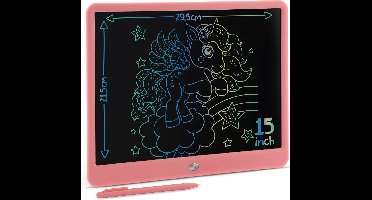 Digitaal Tekenbord 15 inch - Roze Schrijfbord voor Kinderen - LCD Tekentablet - Grafische Tablet Kinderen - Kindertablet - Joya Creative