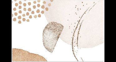 Poster 30x20 cm - Watercolor - Pastel - Beige - Abstract - Modern - Posters - Wanddecoratie badkamer - Muurdecoratie WC - Decoratieve accessoires - Toilet muur decoratie