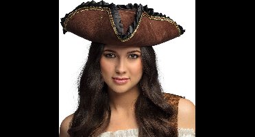 Boland - Hoed piraat Evalyn Bruin - 58 - Volwassenen - Vrouwen -