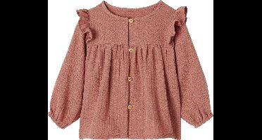 Vertbaudet Babyblouse van katoengaas met ruches
