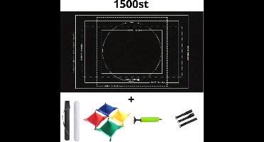 Bovista Puzzelmat - Portapuzzle - Puzzelmap - 500 Stukjes - 1000 Stukjes - 1500 Stukjes - Puzzelkoffer - Puzzelbord - Opbergsysteem - Grijs - Inclusief Accessoires