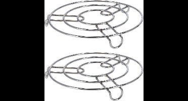 Gerimport Onderzetters voor kookpannen - 3x stuks - metaal - D19 cm - panonderzetters