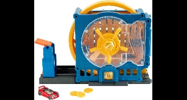 Mattel Games, Hot Wheels Bankkluis met 1/64 Schaalmodel voertuig, Veelkleurig
