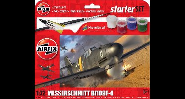 Airfix Modelbouwpakket Vliegtuigen - 55014 Messerschmitt Bf 109F-4 - Propeller Vliegtuig - Starter Set Plastic - 1:72 - Modelbouw