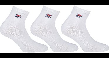 Fila – Set van 3 paar unisex enkelsokken – Wit – 43-46
