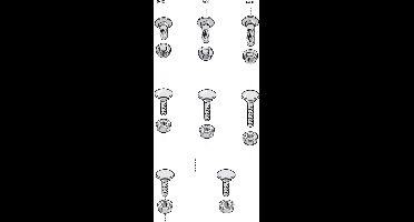 Legrand slotbout + kraagmoer RVS304 BTRCC M6x20 - per 100 stuks (CM801018)