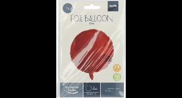 Folat - Folieballon Rond Mat Rood - 45 cm