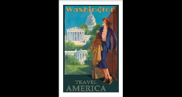 Walljar - Washington - Muurdecoratie - Poster