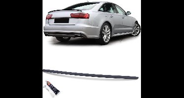 Achterklep Spoiler Voor Audi A6 C7 2011 t/m 2018 Sedan Mat Zwart S6 Styling