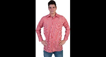 Tiroler blouse rood heren