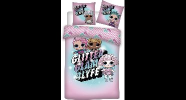 LOL Surprise! Dekbedovertrek Glitter Glam 4Life - Eenpersoons - 140 x 200 cm - Katoen