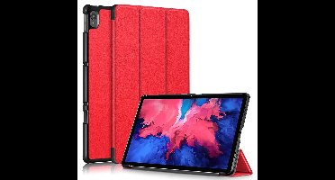 Hoes Geschikt voor Lenovo Tab P11 hoes - Hoes Geschikt voor Lenovo Tab P11 bookcase Rood - Trifold tablethoes smart cover - hoes Hoes Geschikt voor Lenovo Tab P11 - Ntech