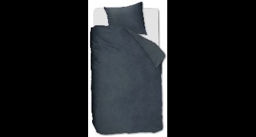 Ambiante Velvety dekbedovertrek - Eenpersoons - 140 x 200/220 cm - Blauw