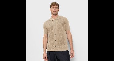 OLYMP gebreide polo beige