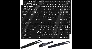 Vervangende Zwarte Stickers voor Standaard Toetsenborden en Laptops - Perfecte Pasvorm, Duurzaam en Gemakkelijk aan te Brengen
