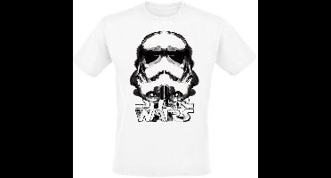 Star Wars Stormtrooper - Ink Helmet Heren T-shirt - wit - M