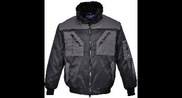 Portwest Tweekleuren Pilotjack PJ20 - Zwart/Grijs - 4XL