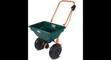 Gardebruk Strooiwagen 20L – Instelbaar Luchtband – Groen Oranje