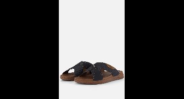 Rieker Slippers blauw H-leest Synthetisch - Maat 41