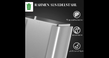 Afvalbak – Prullenbak – Vuilnisbak – Afvalcontainer – Afvalemmer – 3 x 20 Liter Compartimenten – Geurneutraliserend Deksel – Vingerafdrukbestendig – Soft-Close – Uitneembaar – Zilver