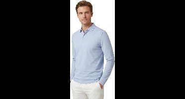 Hugo Boss polo lange mouw lichtblauw