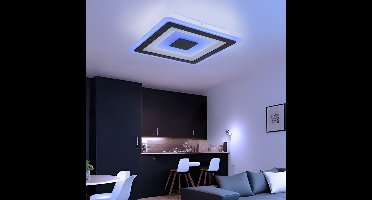 LED plafondlamp woonkamerlamp eetkamerlamp, metaal acryl wit, dimbare afstandsbediening app/voice control Smart RGB CCT geheugen, 34W 1700Lm 3000-6500K, L 39,5 cm
