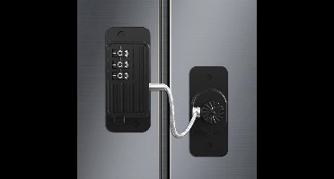 Robuuste combinatiesloten voor koelkasten (verpakking van 4) – Kastsloten met babyveiligheid, geschikt voor koelkasten, kasten, lades, ramen en kindveilige kasten (zwart)